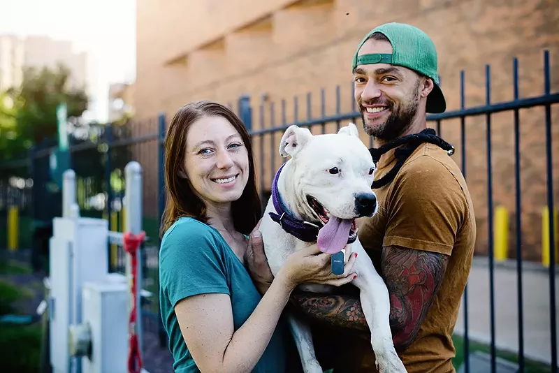 Visitors, such as Sara Isbell with Domino and Jake Wheeler, can use the park nine months out of the year. - STEPHEN KENNEDY