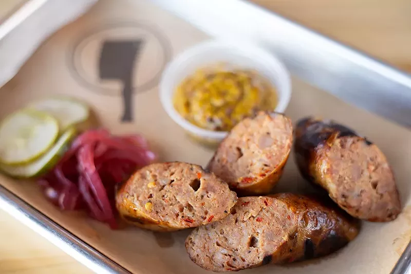 Rustically ground, BEAST’s andouille sausage is breathtakingly hot, yet little flecks of fat mitigate the heat. - MABEL SUEN
