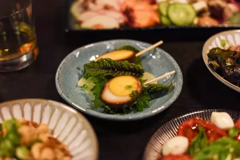 Soy-pickled egg (tamago shoyuzuke). - TRENTON ALMGREN-DAVIS