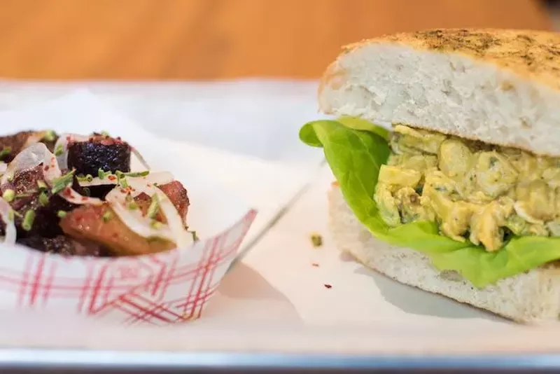 The curry chicken salad sandwich. - TRENTON ALMGREN-DAVIS