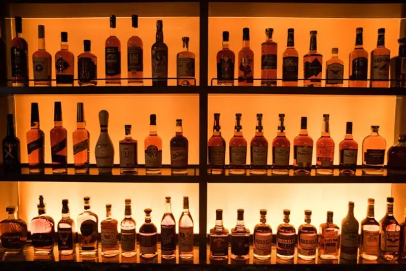 Another view of the selection at the Whiskey Room. - TRENTON ALMGREN-DAVIS