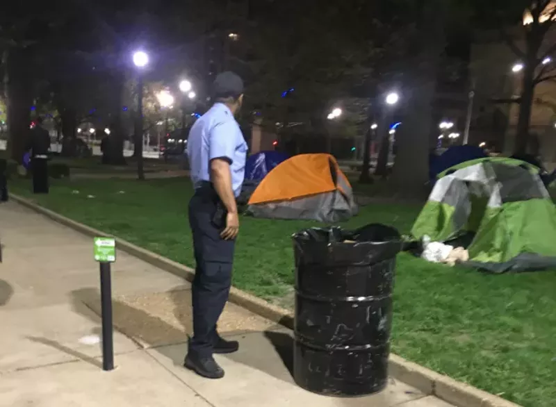 One of the police officers who arrived at the park early Thursday morning. - COURTESY STEVEN HOFFMAN
