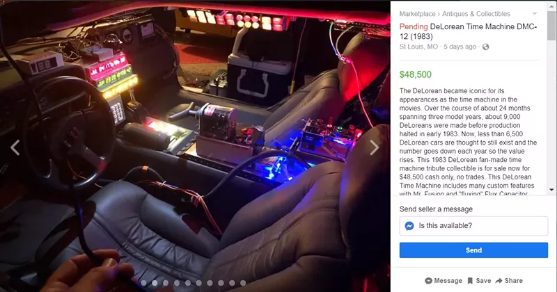 SCREENGRAB FROM THE FACEBOOK MARKETPLACE LISTING