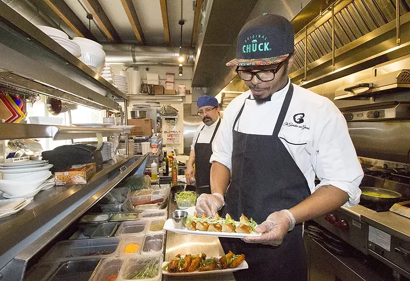 Chef Kore Wilbert works in the kitchen. - PHOTO BY MABEL SUEN