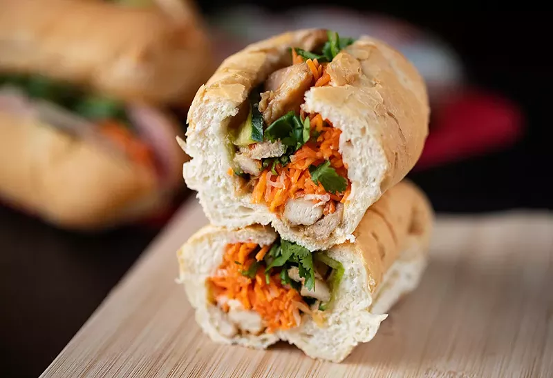 Lemongrass chicken banh mi. - MABEL SUEN