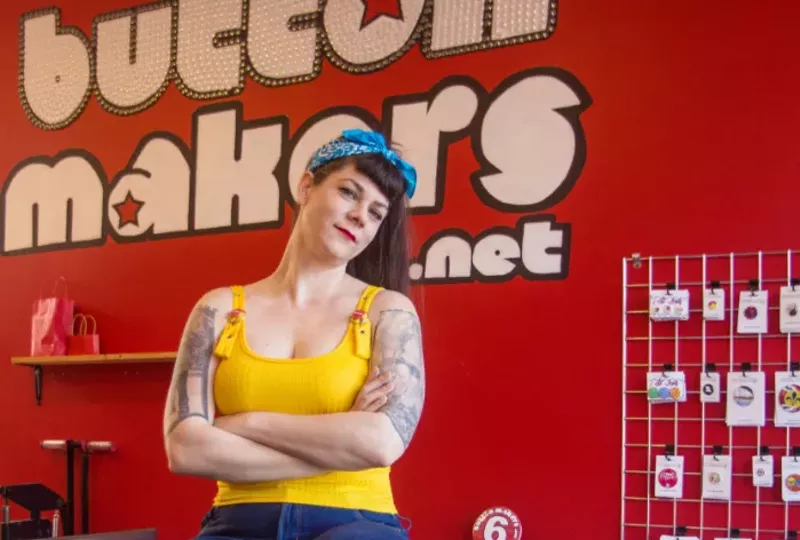 Rebecca Bolte first launched ButtonMakers in 2001 out of a Seattle warehouse. - PROVIDED BY BUTTONMAKERS