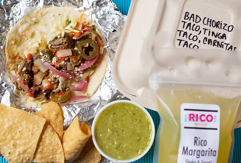 Carnitas taco with citrus-soaked pork, salsa verde, escabeche, cabbage and cotija. - MABEL SUEN