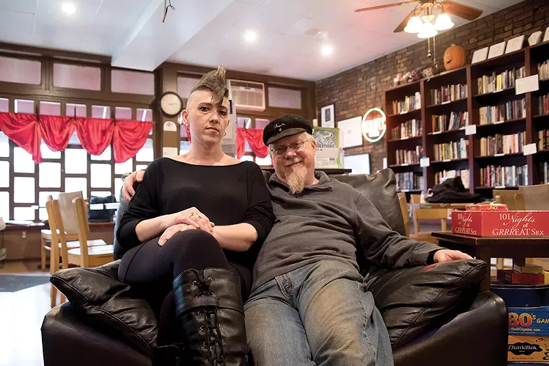 Shameless Grounds owners Michelle and Andrew Mueller run the sex-positive sanctuary in Benton Park. - TRENTON ALMGREN-DAVIS