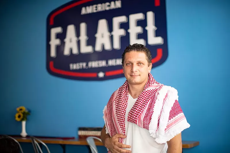 American Falafel owner Mohammed Qadadeh is doing what he was meant to do. - MABEL SUEN