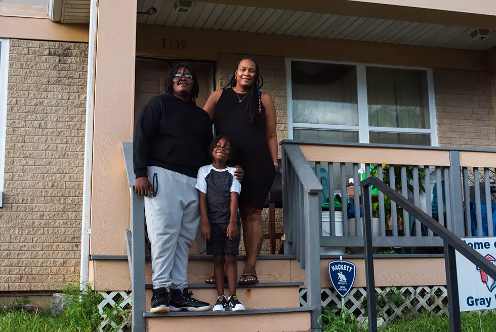 Ebony Thomas-Smith with her boys, Khamari and Clayton. - ERIN MCAFEE