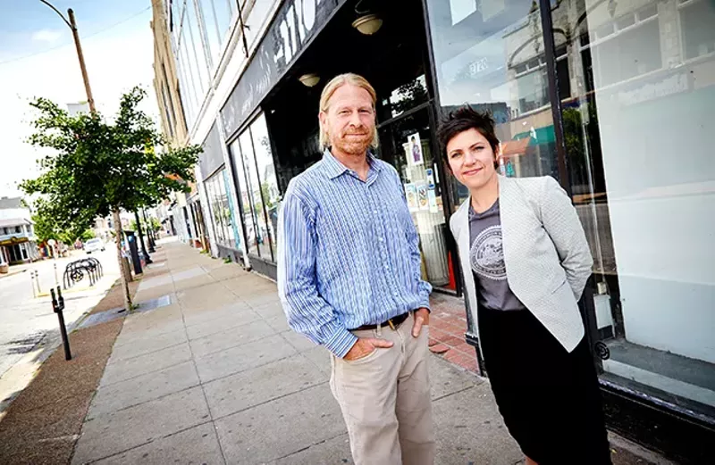 Dan Guenther and Cara Spencer both toppled long-time pols to win their seats representing Cherokee Street on the Board of Aldermen. - PHOTO BY STEVE TRUESDELL