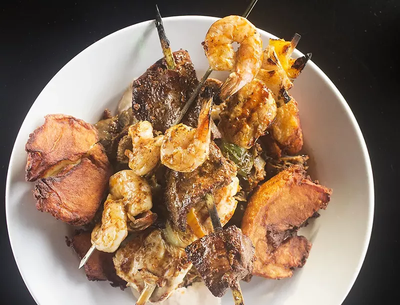 One of Fairview Lounge's specialties is its marinated and grilled seafood and meats. - MABEL SUEN
