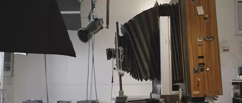 Dorfman utilized a rare, large-format version of the Polaroid Corporation's famous instant camera (one of only eight produced). - COURTESY OF NEON