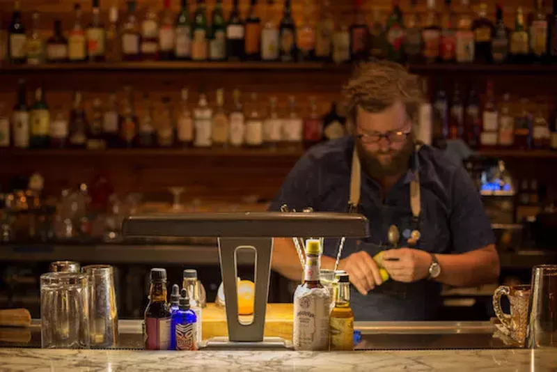 Jeffrey Moll working his magic at Randolfi's. - PHOTO BY MONICA MILEUR