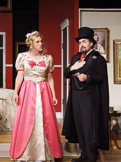 As Millet, Zac McMillan brings a Jack Lemmon quality to his cross-dressing turn. - PHOTO BY RON JAMES