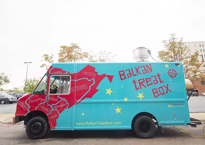 The striking truck is a familiar sight on city streets. - MABEL SUEN