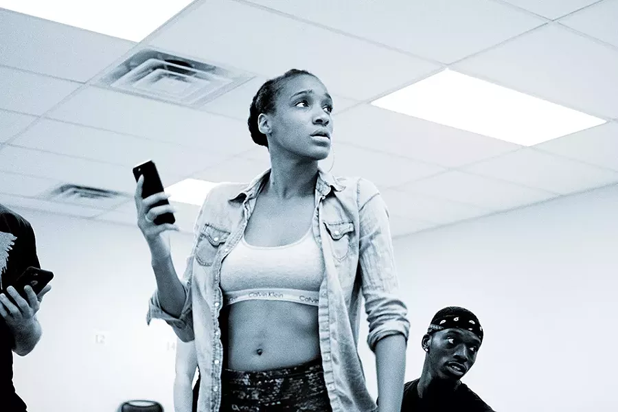 Samantha Madison rehearses the song "On the Internet," which takes place on Tinder. - ANDY PAULISSEN