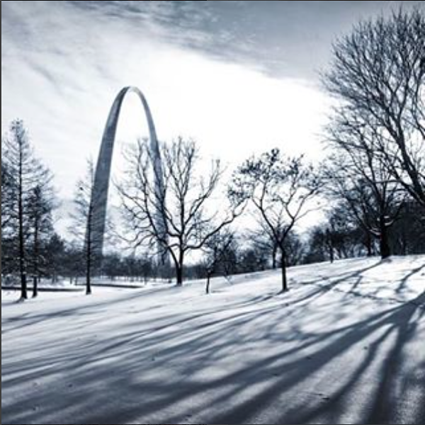 And of course, we can't forget one of your favorite St. Louis landmarks, complete with a blanket of snow. - INSTAGRAM / SLPS_INFO