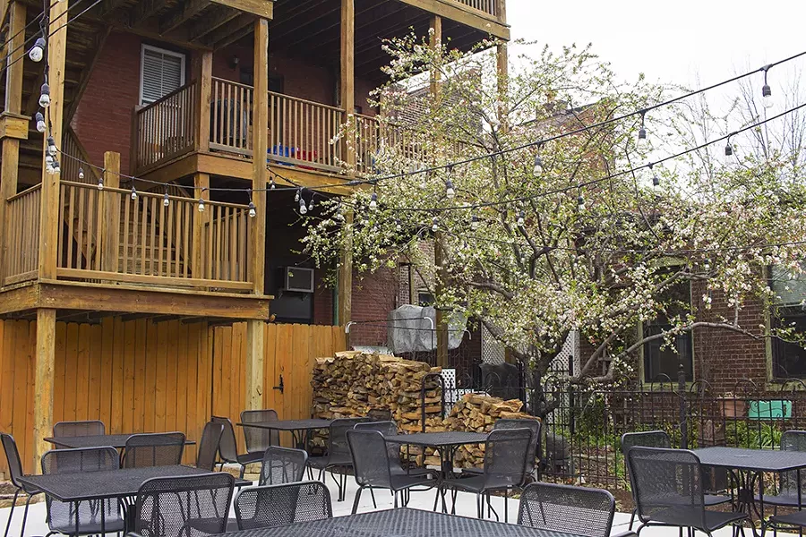 In nice weather, Melo's Pizzeria is a great place to enjoy a slice. - MABEL SUEN