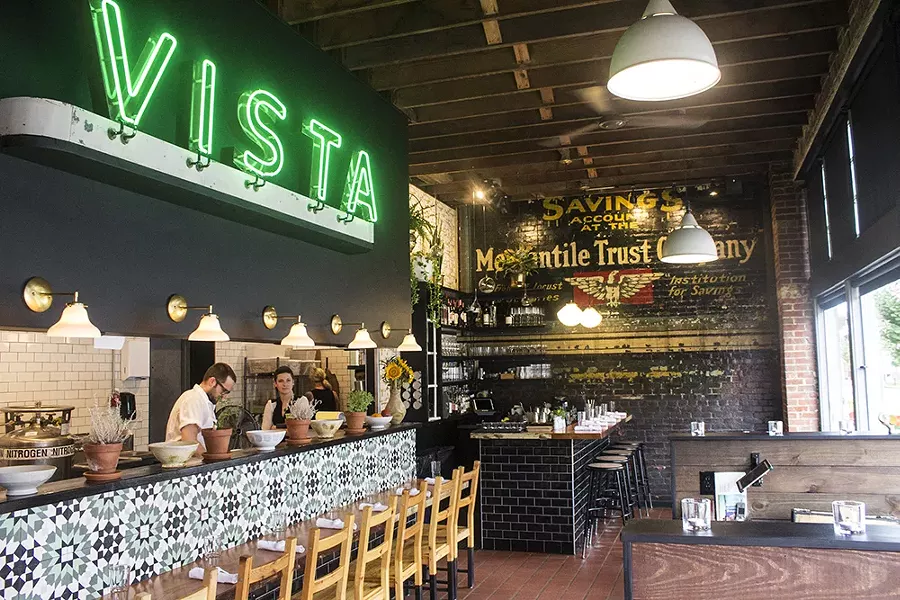 The striking interior of Vista Ramen. - PHOTO BY MABEL SUEN