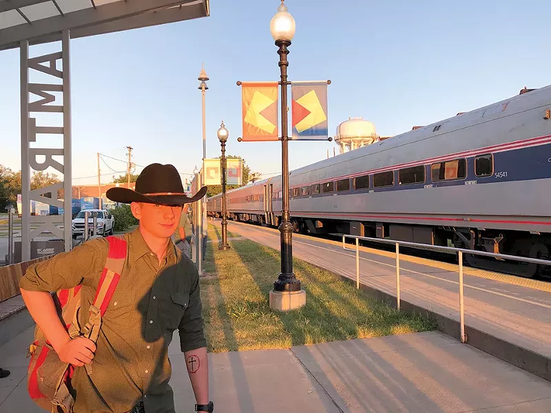 David Gabriel, 19, sets off on a westward odyssey. - JAMES POLLARD