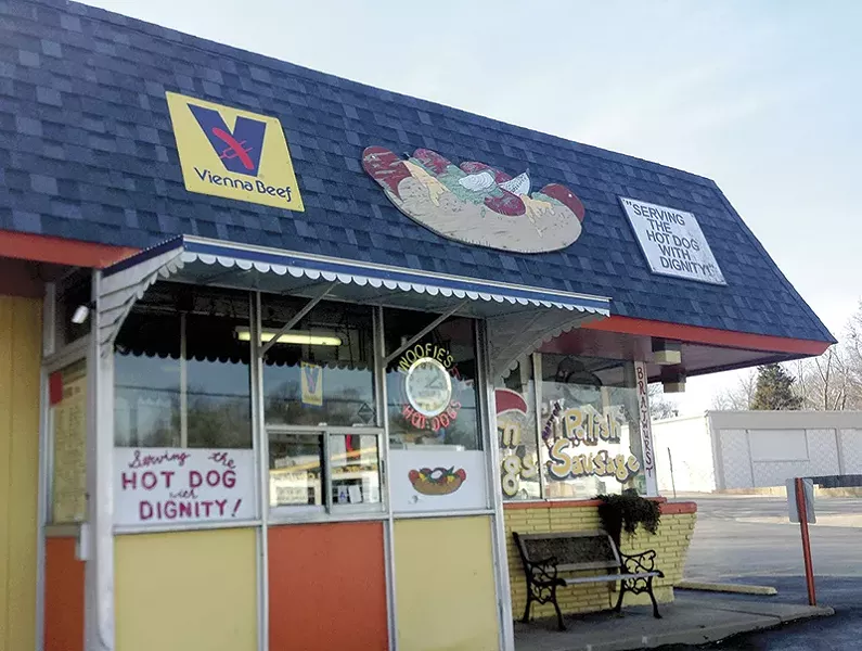 Woofie's serves hot dogs "with dignity." - PHOTO BY DANIEL HILL
