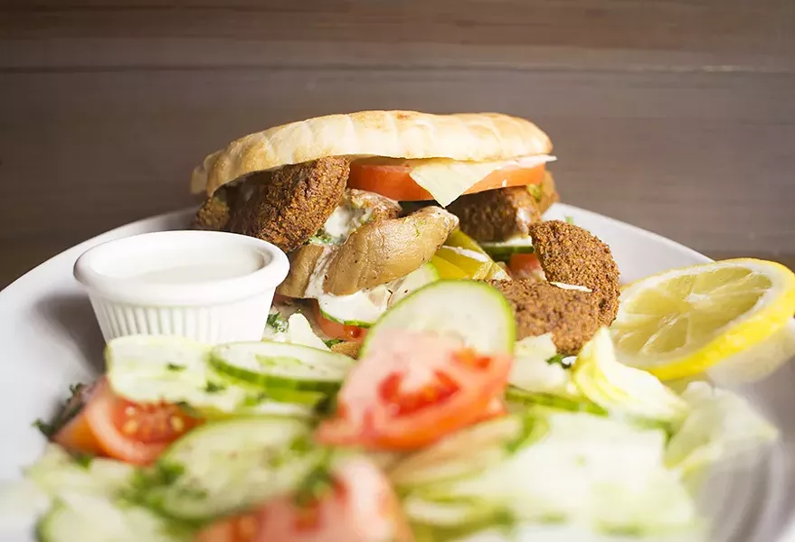 The special falafel sandwich. - PHOTO BY MABEL SUEN