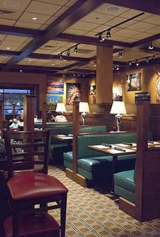The St. Louis-themed dining room at BlackFinn American Grille. See more photos of BlackFinn Grille here