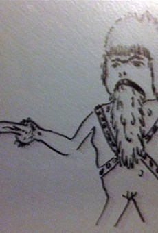 Vomiting, shaved Chewbacca with a mullet and penis-hands? Check!