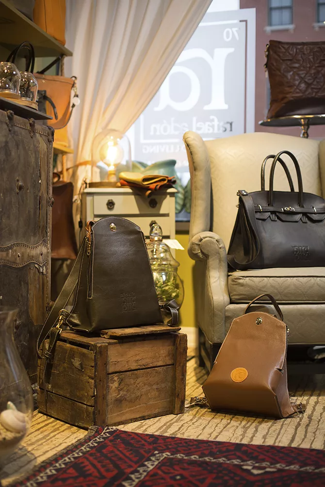 Rafael Adón: Lafayette Square's go-to spot for high-end handbags. - MATT SEIDEL