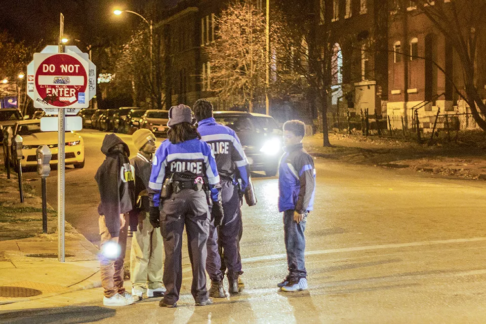 Talking to kids is a big part of the officers' afternoon and evenings. Fewer after-school resources means more potential trouble on Cherokee Street. - DANNY WICENTOWSKI