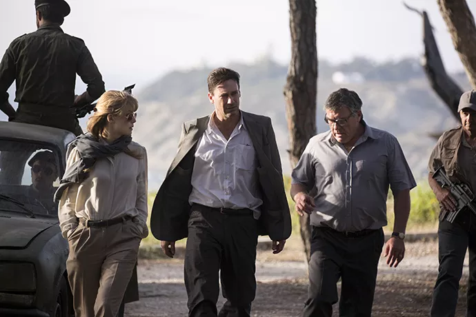 From left, Rosamund Pike, Jon Hamm and Dean Norris work to recover a kidnap victim in Beirut. - SIFE EDDINE EL AMINE/BLEECKER STREET