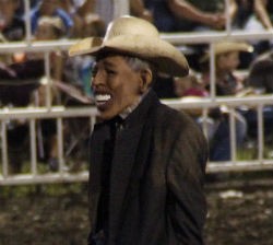 Rodeo clown with Obama mask. - COURTESY OF PERRY BEAM