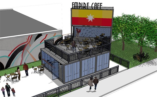 An artist rendering of Empire Cafe. - KILLEEN STUDIO ARCHITECTS