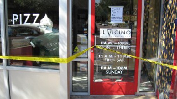 Il Vicino in Clayton, shortly after the fire that forced its closure. - SARAH FENSKE