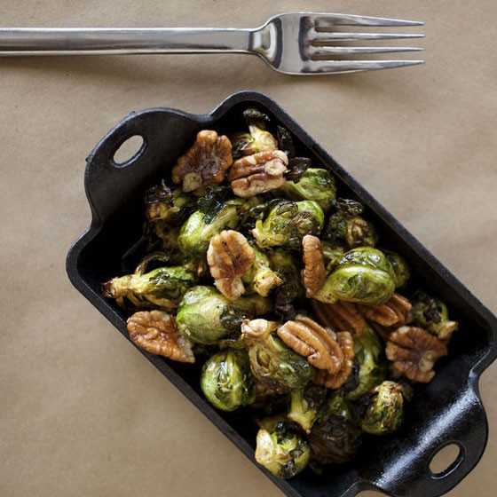 Brussels sprouts with pecans, butter and garlic. | Jennifer Silverberg