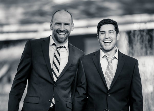 Shaun Murphy (left) and Aaron Lopez on their wedding day. - PHOTO BY BRIAN MENZ
