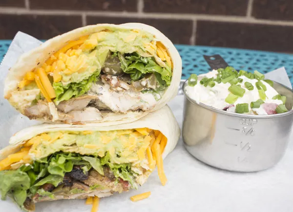 The chicken-fajita-ranch wrap. - MABEL SUEN