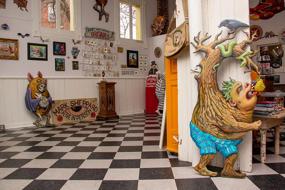 Sheppard Studios is a dark delight along Cherokee Street's creative strip. - RYAN GINES