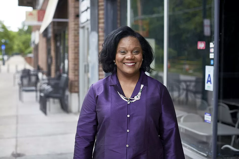 Amy Hunter devised the all-white Witnessing Whiteness program for the St. Louis YWCA. - THEO WELLING