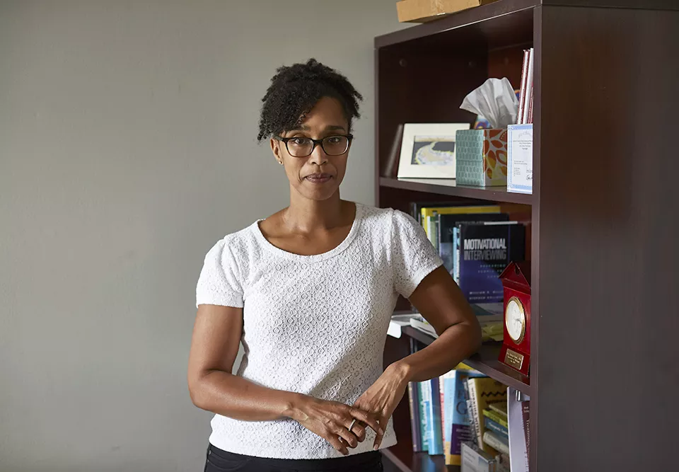 Kira Banks, a professor of psychology at Saint Louis University and the host of a podcast called Raising Equity, analyzed data assessing the effectiveness of the Witnessing Whiteness groups. - THEO WELLING