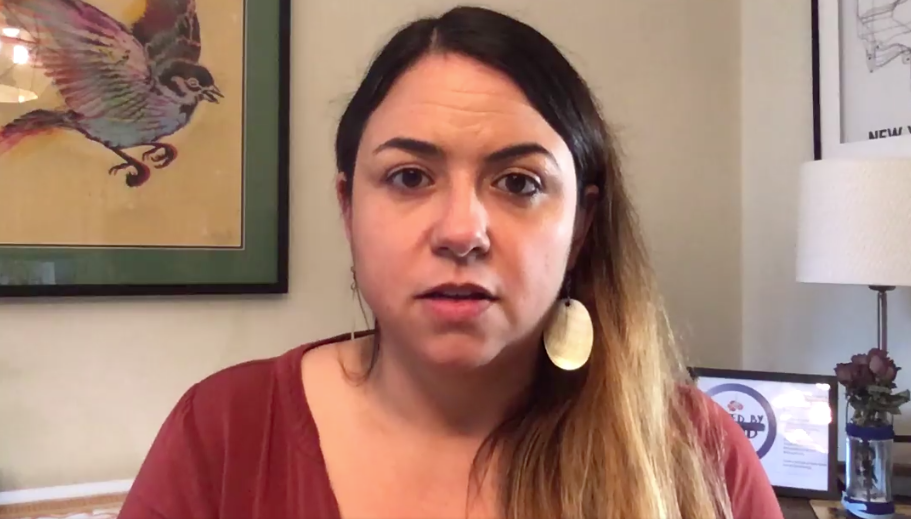 Kristin Urquiza speaks to supporters of Marked by COVID in a Facebook video. - SCREENGRAB/FACEBOOK