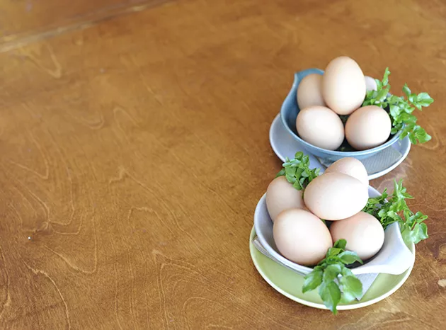 "You should know where your food comes from," says Colleen Clawson. Her eggs come from Moonlight Farms. - PHOTO BY KELLY GLUECK