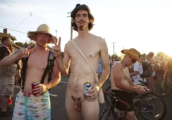 Naked bicycle festival