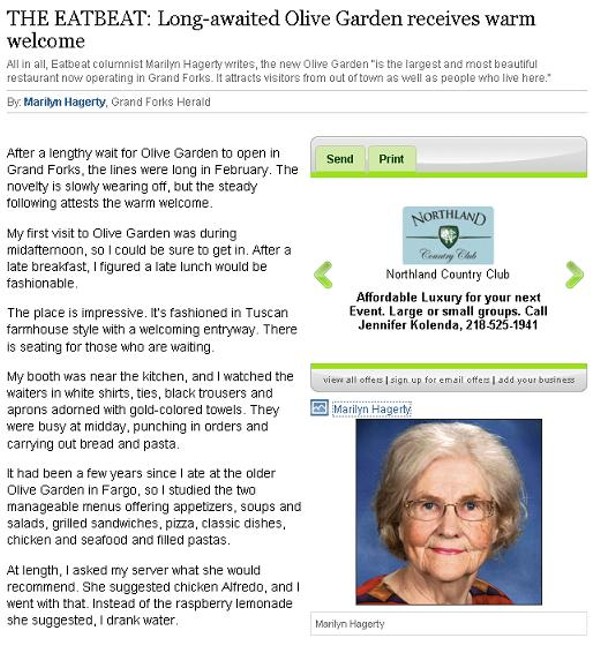 Olive Garden Reviewer Marilyn Hagerty Doesn T Have Time For Your
