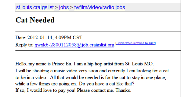 Craigslist St. Louis: Prince Ea Seeks Pussy | Music Blog