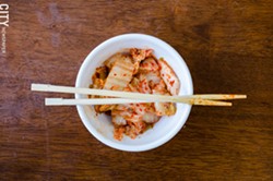 A bowl of kimchi. - PHOTO BY MARK CHAMBERLIN