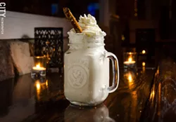 A caramel pretzel milkshake from Fraiche Bistro. - PHOTO BY MARK CHAMBERLIN