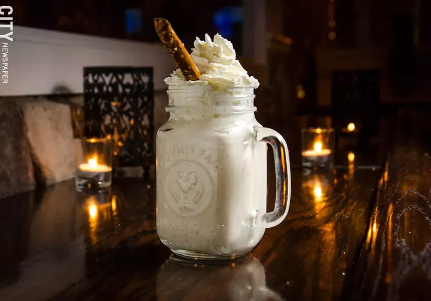 A caramel pretzel milkshake from Fraiche Bistro. - PHOTO BY MARK CHAMBERLIN
