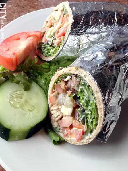 A chicken pita roll from Ticas with a Twist. - PHOTO BY MATT DETURCK